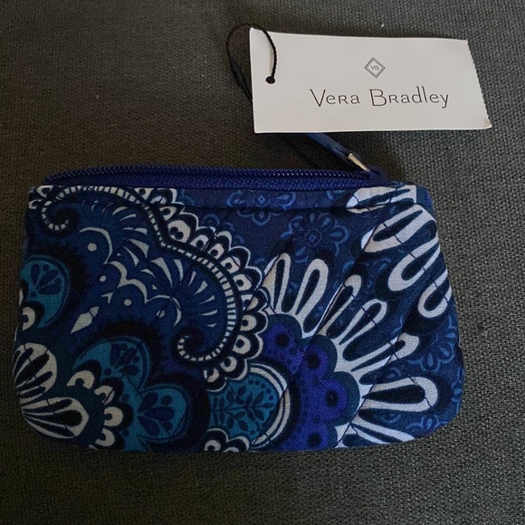 Brand New Vera Bradley Coin Purse - Blue Tapestry - Picture 2 of 3